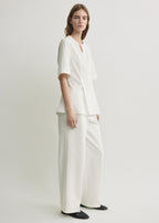 Tailored cotton top white