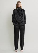 Cowl neck blouse black