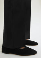 Slip suede ballerinas black