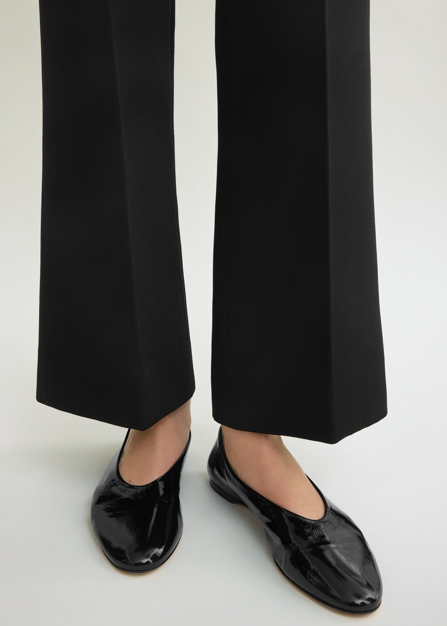 Slip naplack ballerinas black