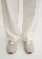 Flex suede sneakers stone
