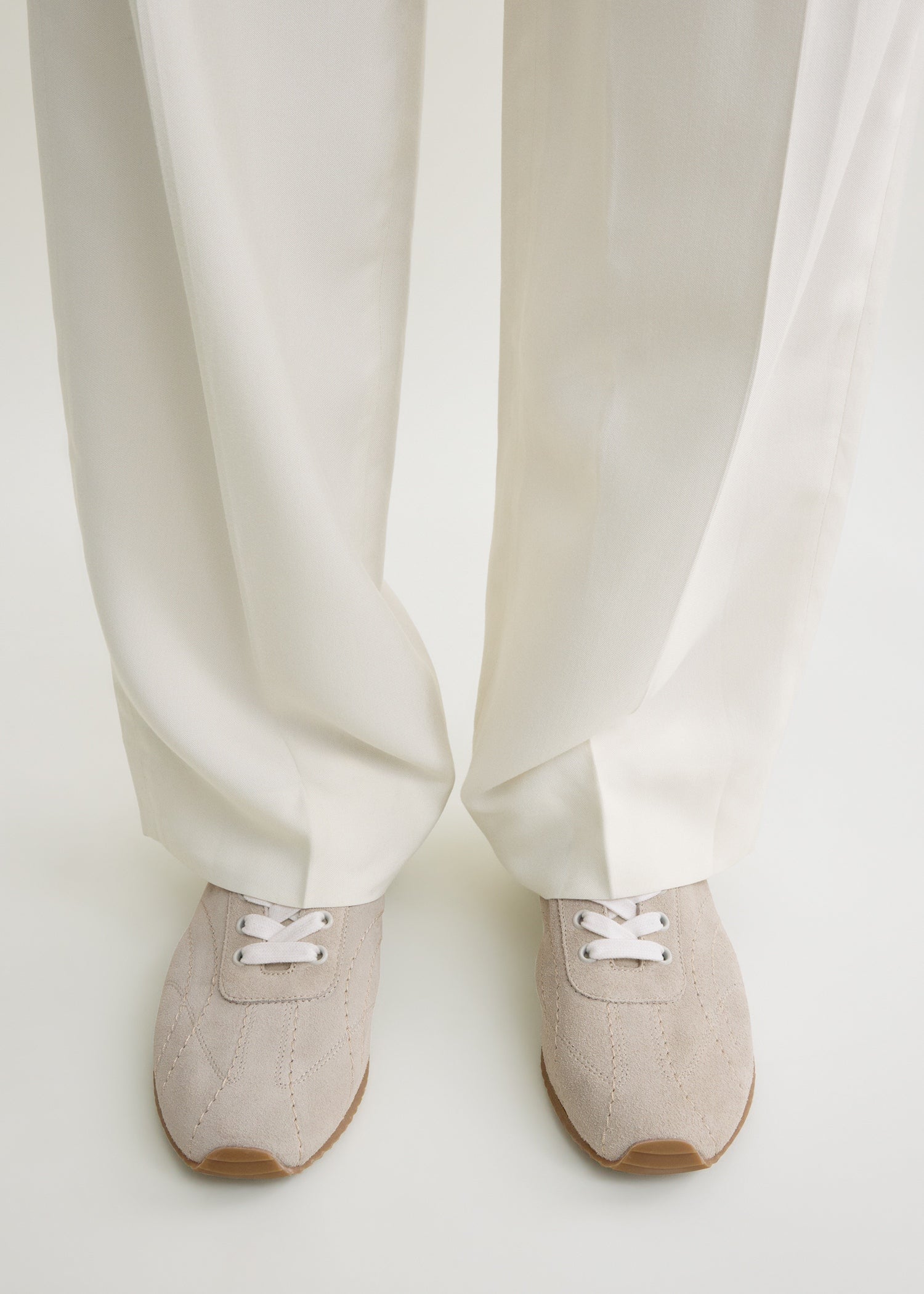 Flex suede sneakers stone