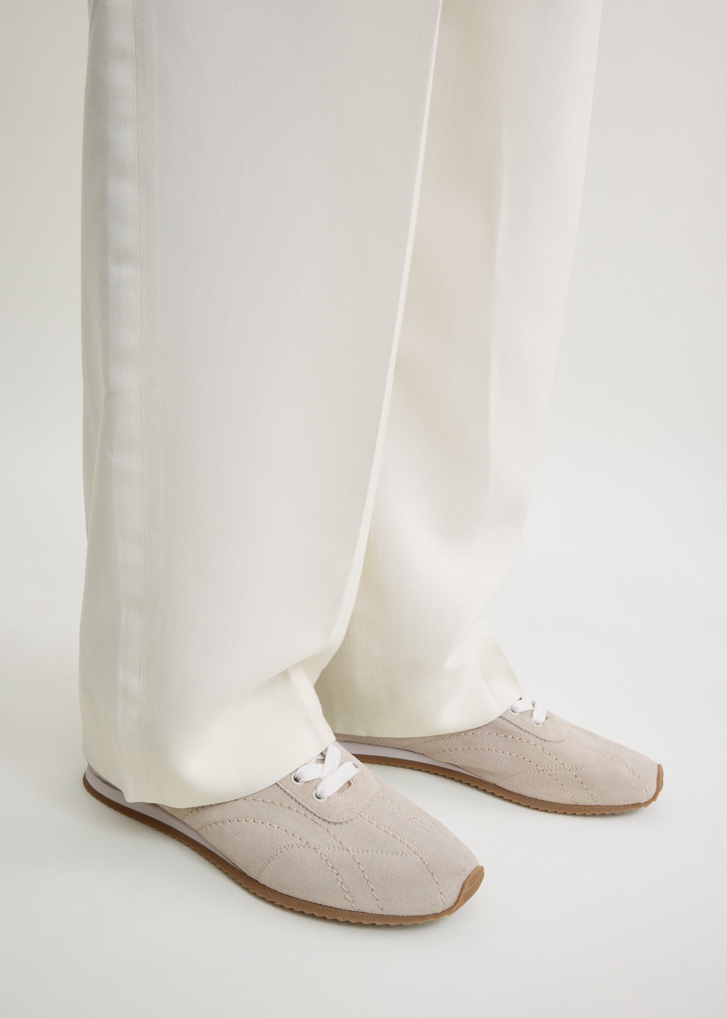 Flex suede sneakers stone