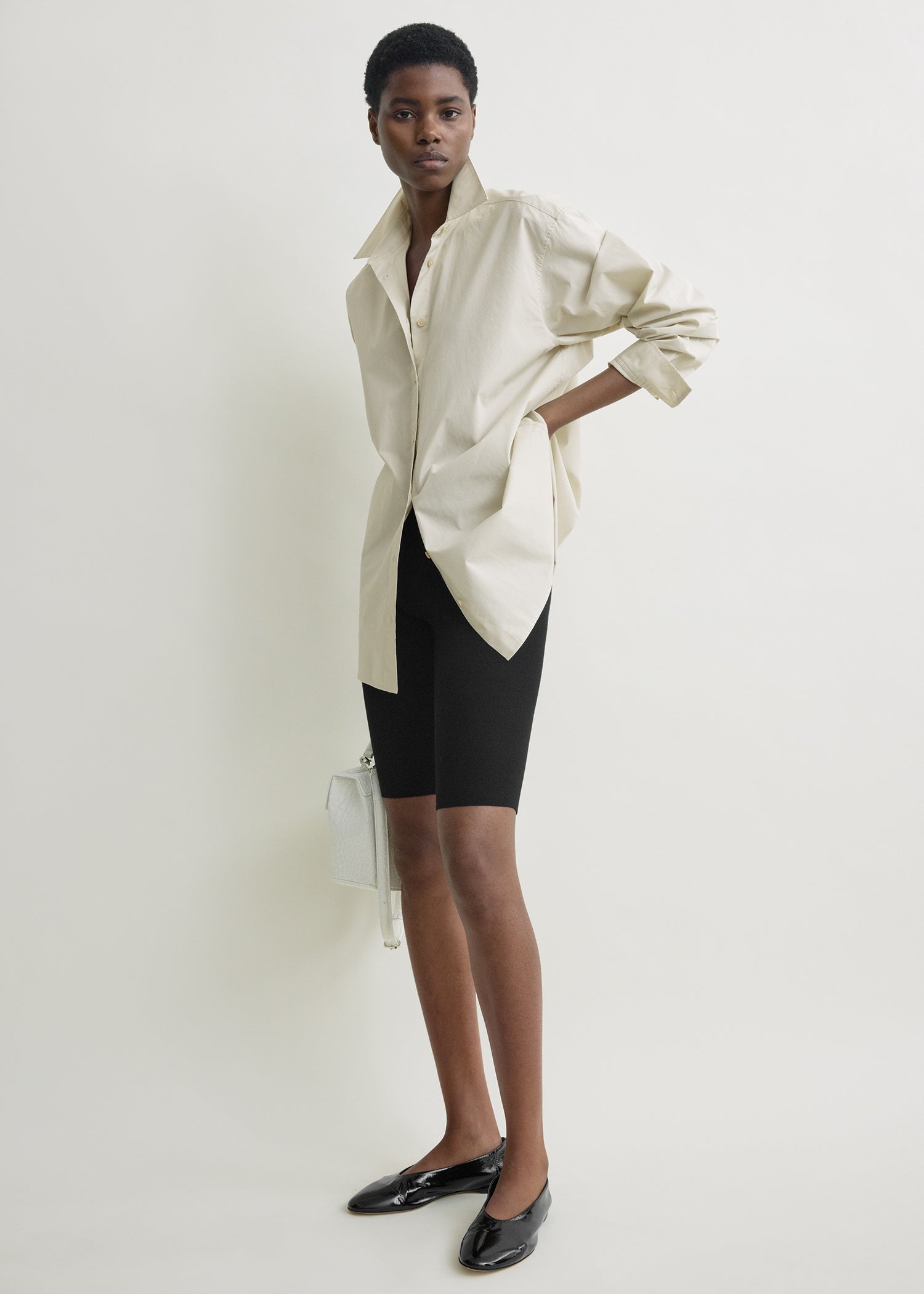 Capri knit shorts black