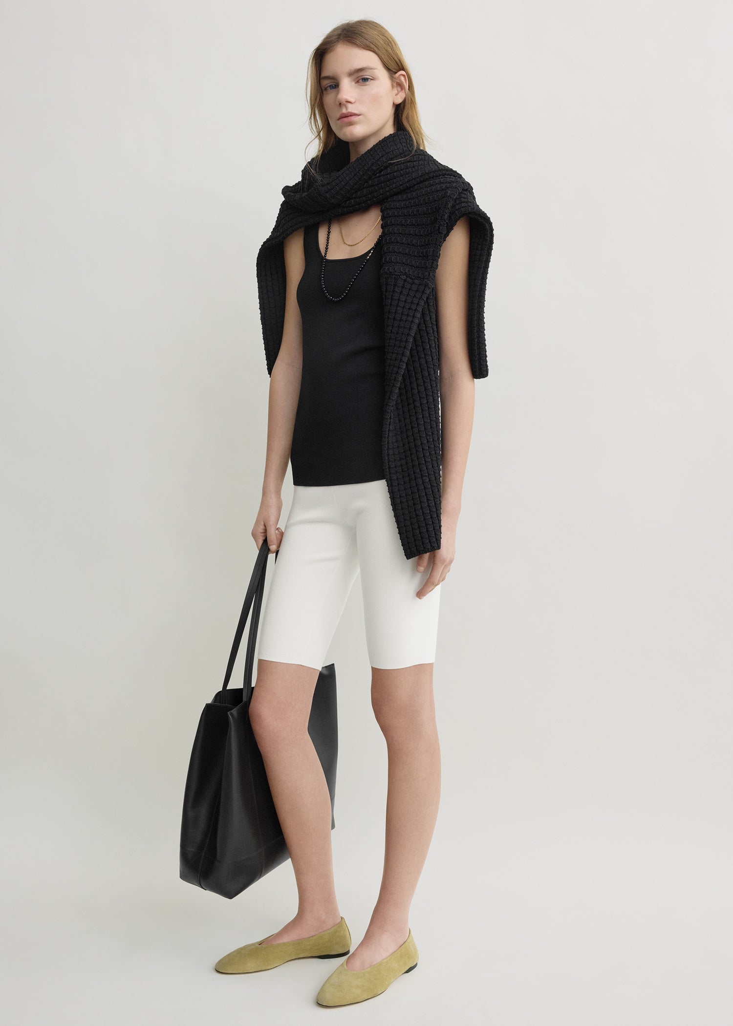 Capri knit shorts off-white – TOTEME