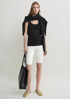 Capri knit shorts off-white