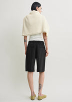 Wide fluid shorts black