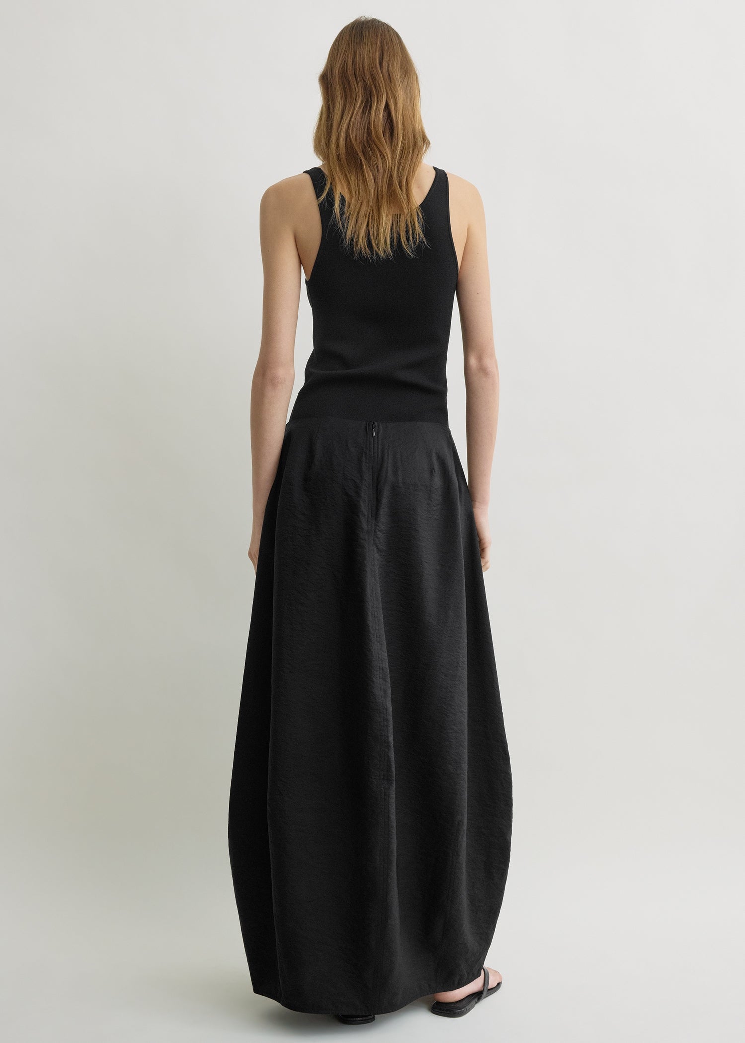 Parachute skirt black petite
