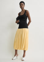 Soft gathered skirt champagne