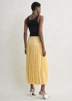 Soft gathered skirt champagne
