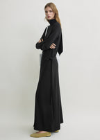 Fluid jersey skirt black