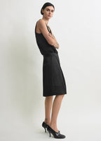 Soft tuxedo skirt black