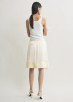 Soft tuxedo skirt white