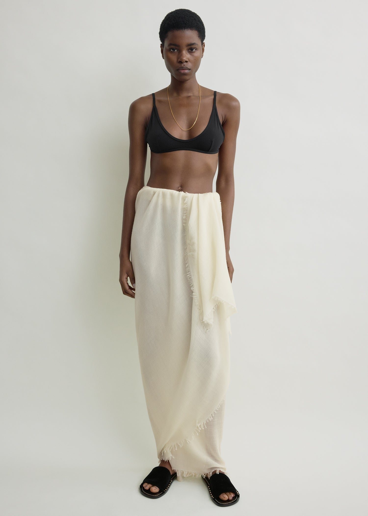 Scoop bikini top black