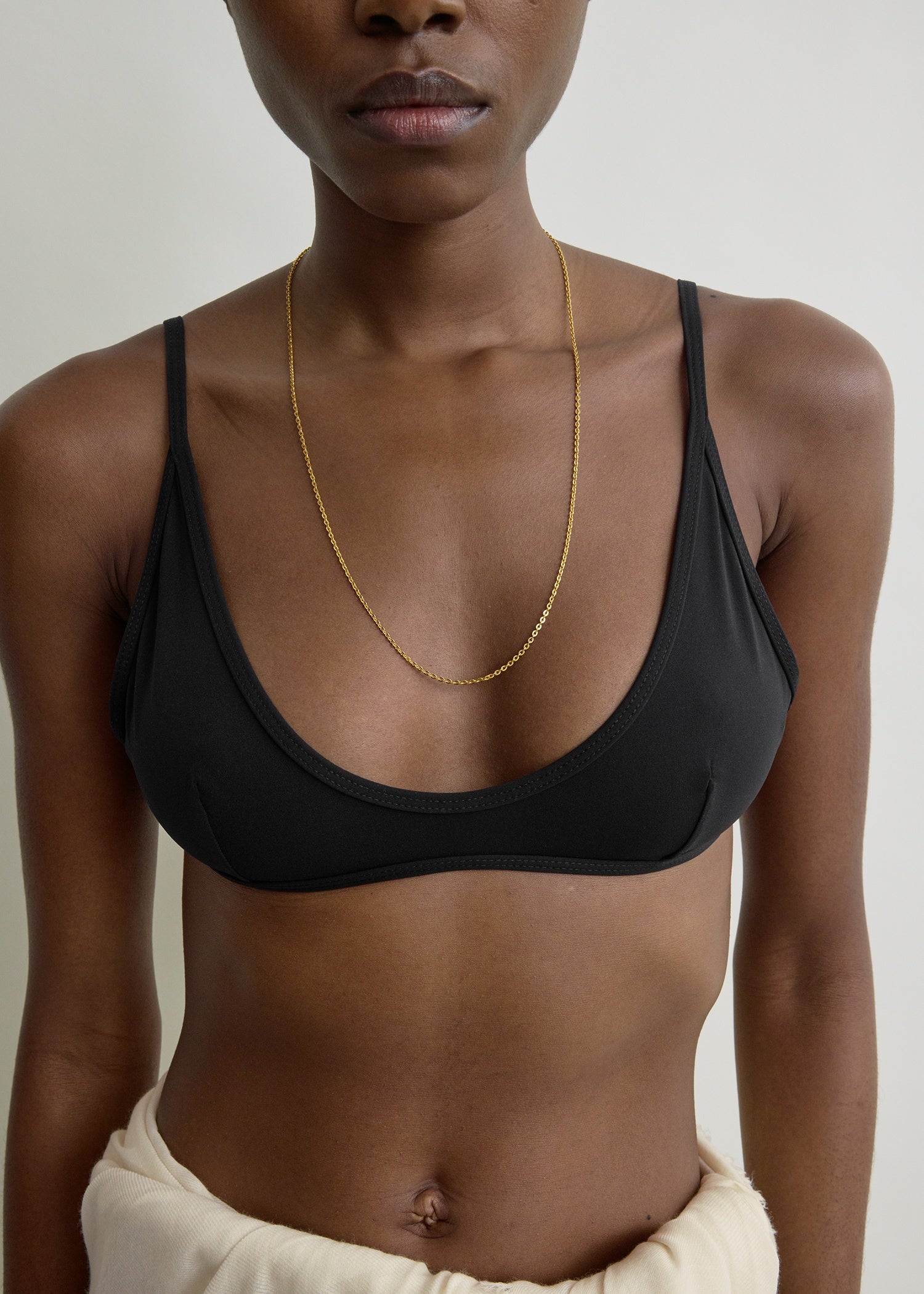 Scoop bikini top black