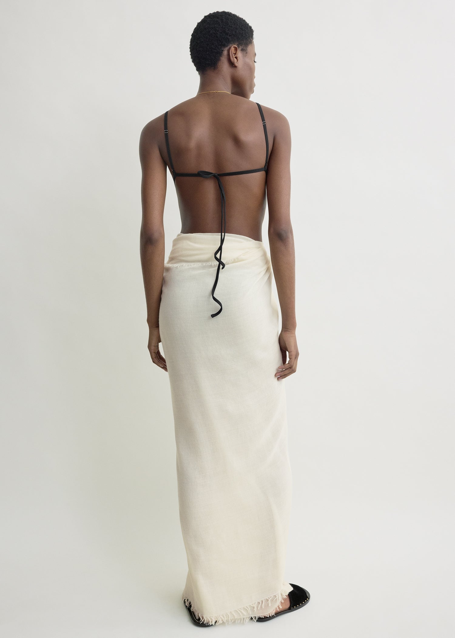 Scoop bikini top black