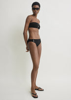 Ribbed bikini bottom black