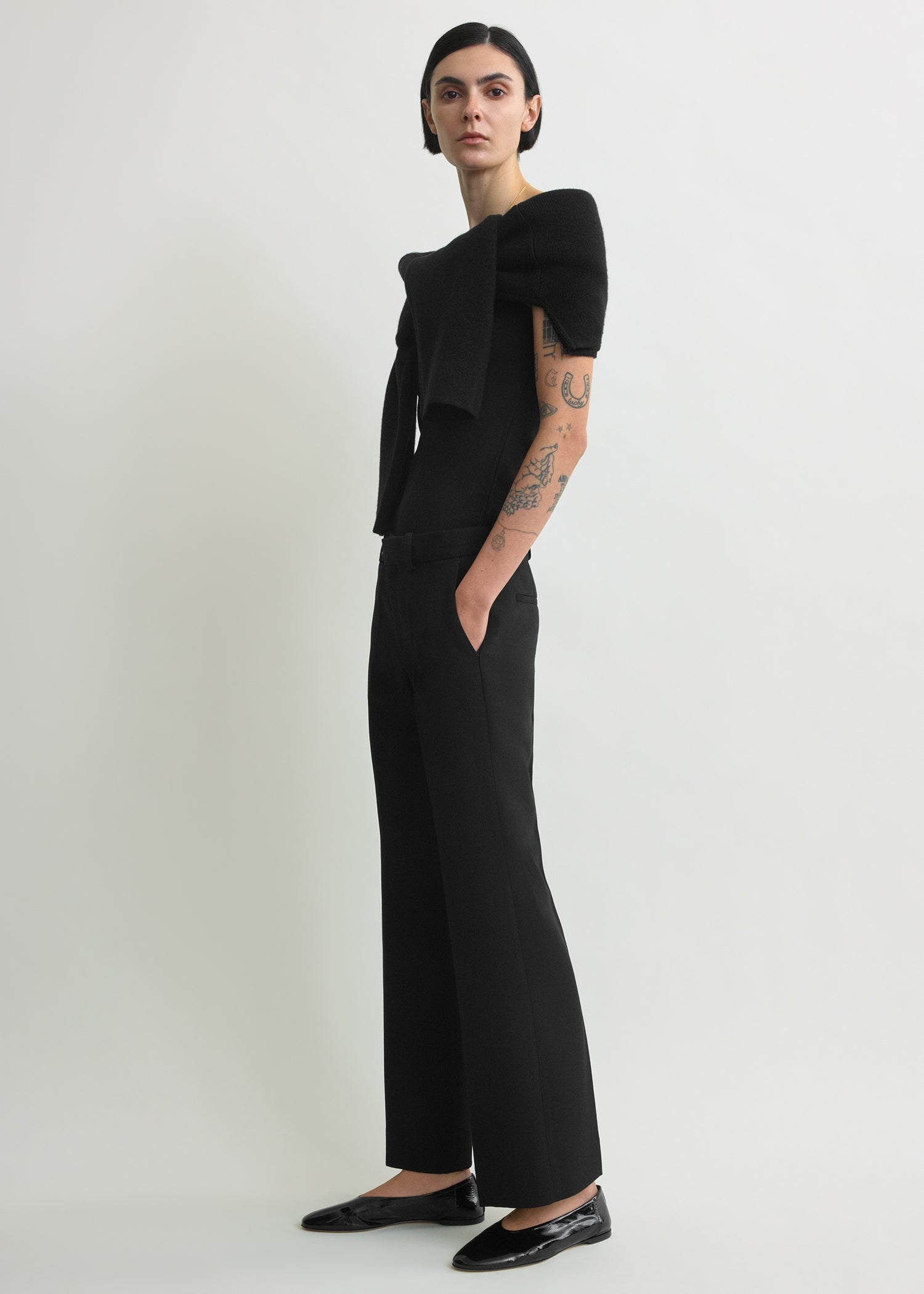 Kick flare trousers black – TOTEME
