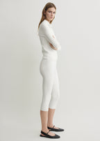 Capri knit leggings off-white