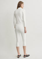 Capri knit leggings off-white