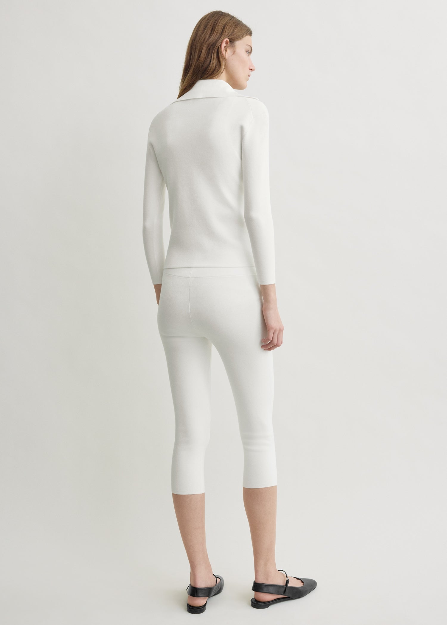 Capri knit leggings off-white
