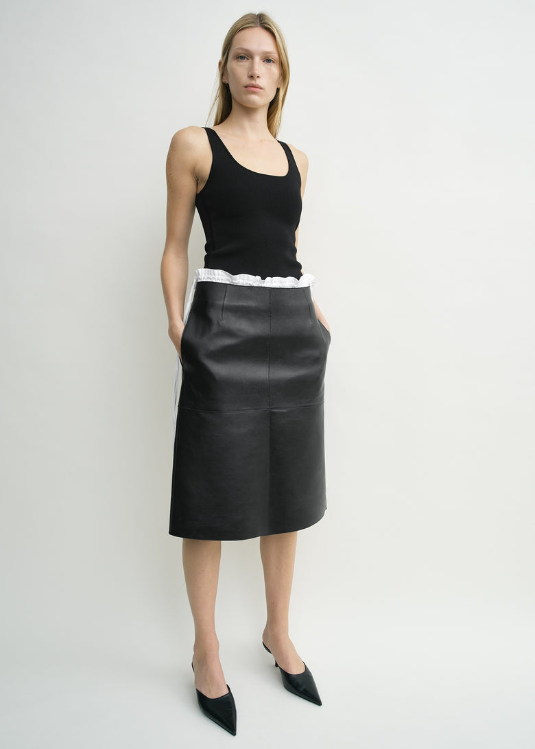 Compact knit tank black