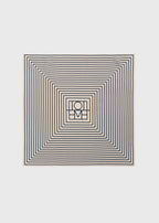 Signature monogram silk scarf crème