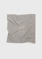 Signature monogram silk scarf crème