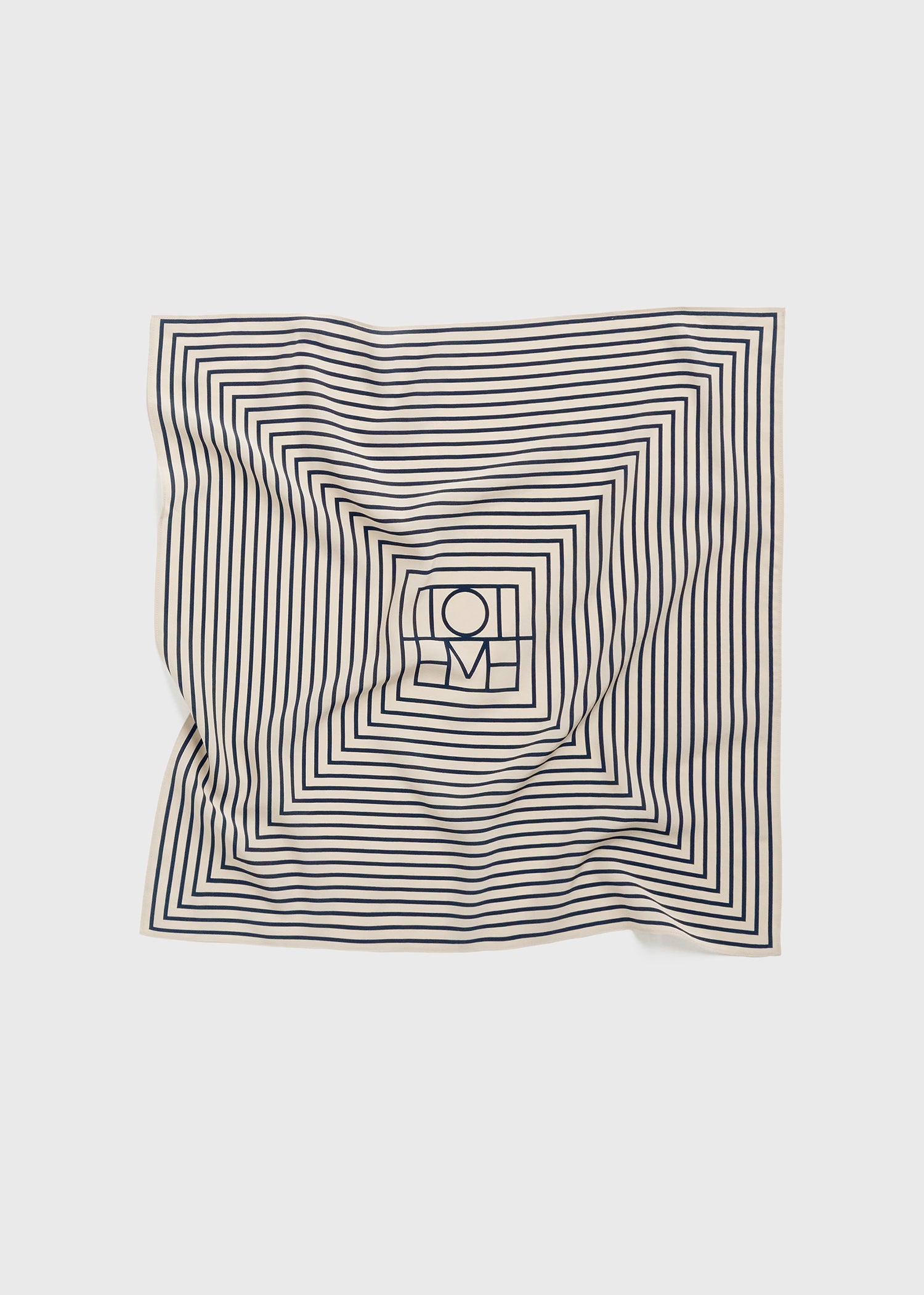 Signature monogram silk scarf crème – TOTEME