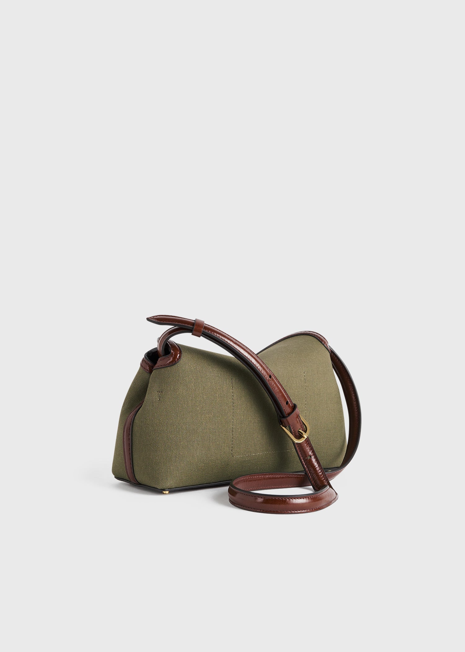 T-lock canvas clutch khaki green