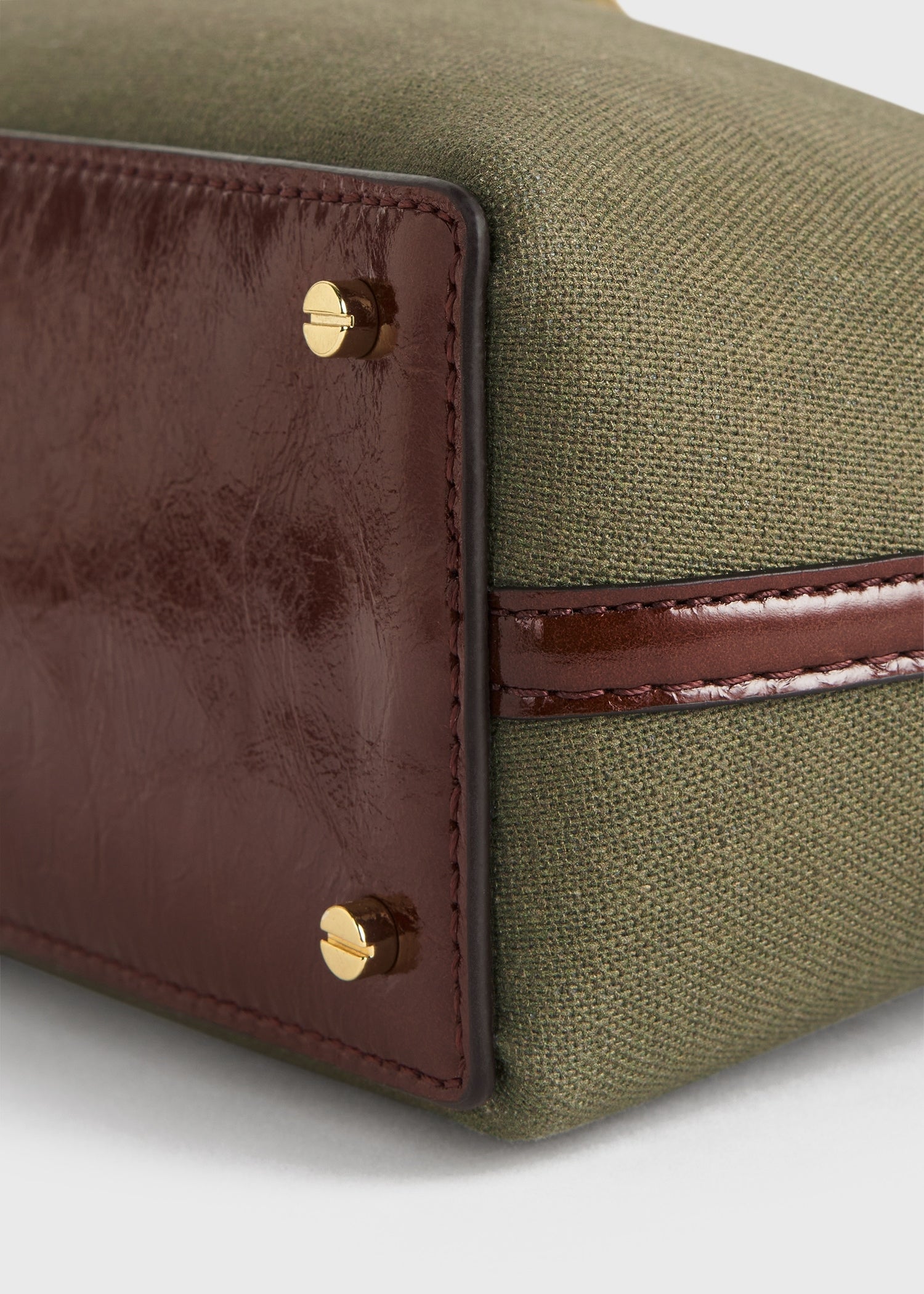 T-lock canvas clutch khaki green