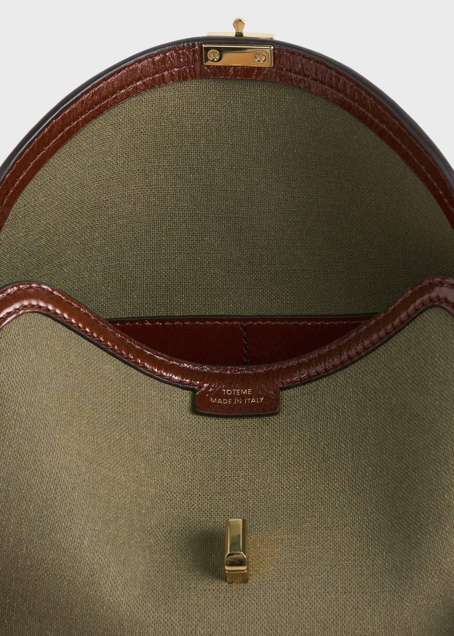 T-lock canvas clutch khaki green