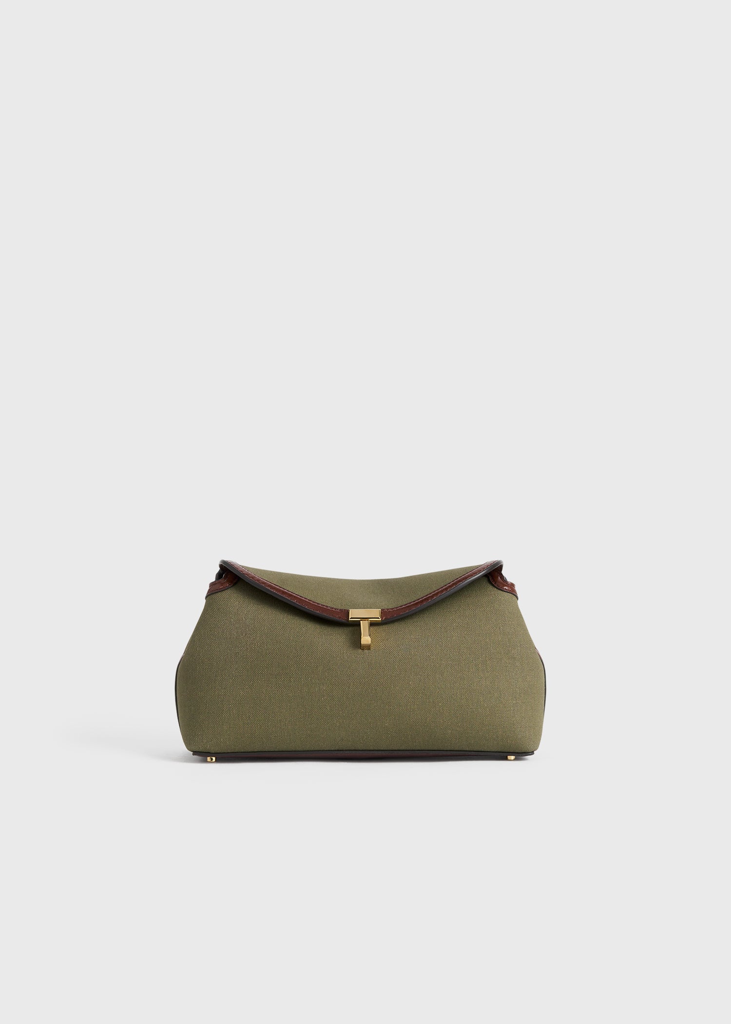 T-lock canvas clutch khaki green