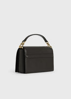 Mini T-flap leather bag bark