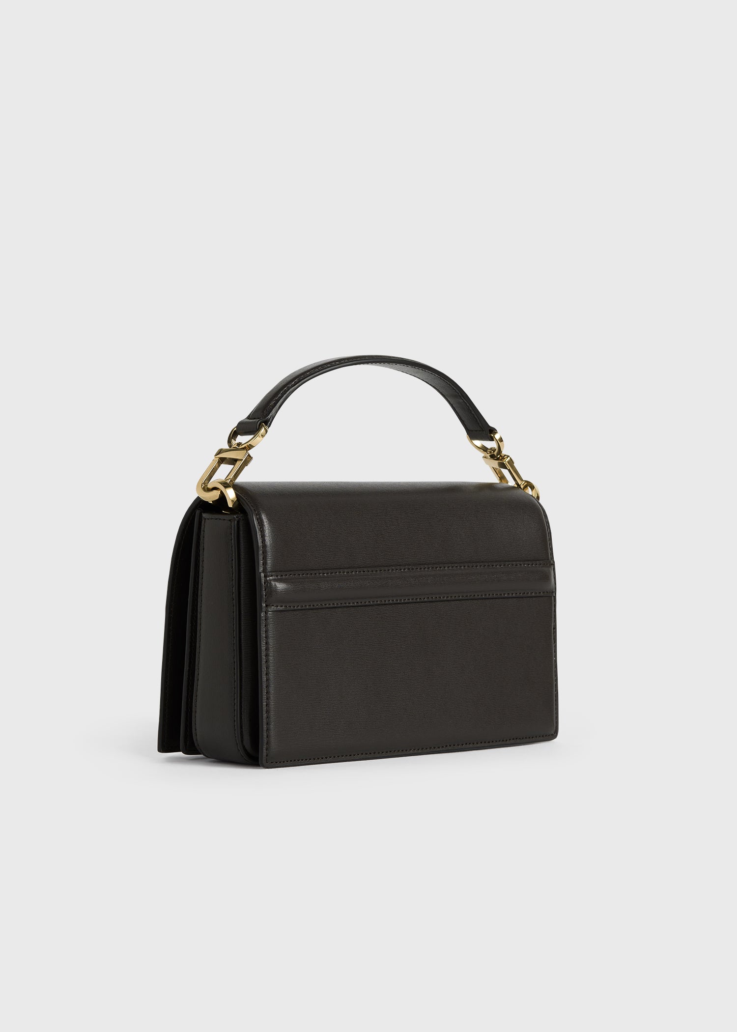 Mini T-flap leather bag bark