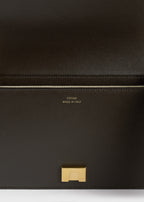 Mini T-flap leather bag bark