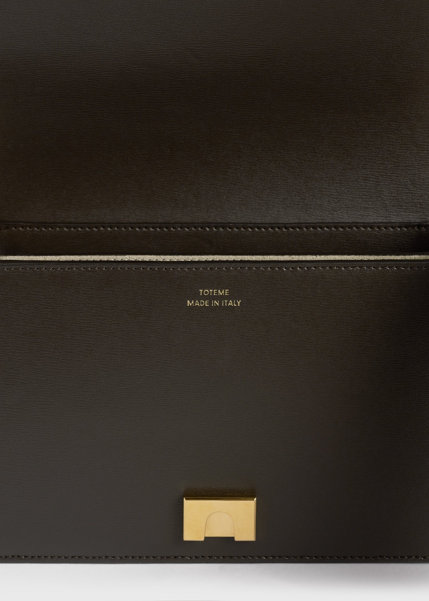 Mini T-flap leather bag bark