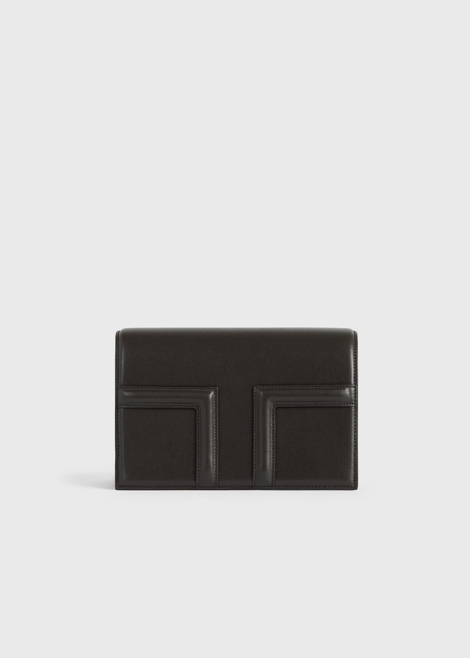 Mini T-flap leather bag bark