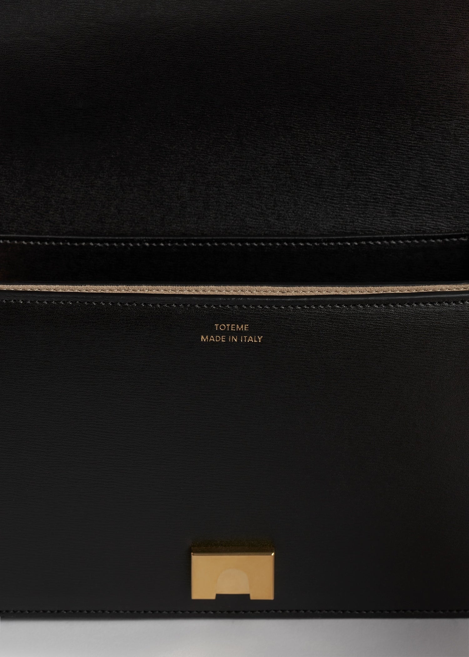 Mini T-flap leather bag black