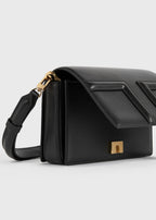 Mini T-flap leather bag black
