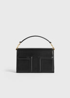 Mini T-flap leather bag black