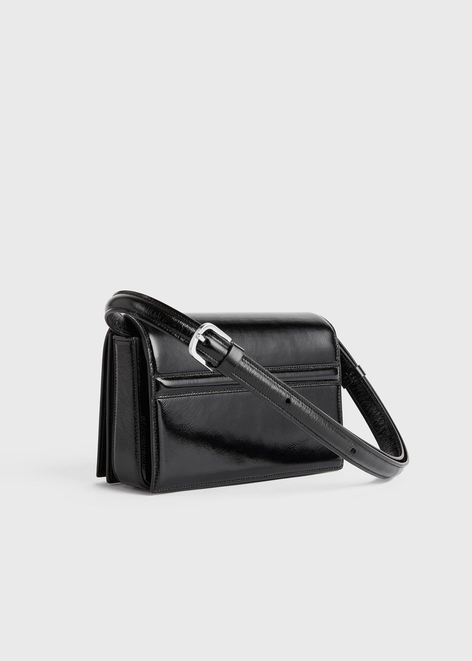 Mini T-flap naplack bag black