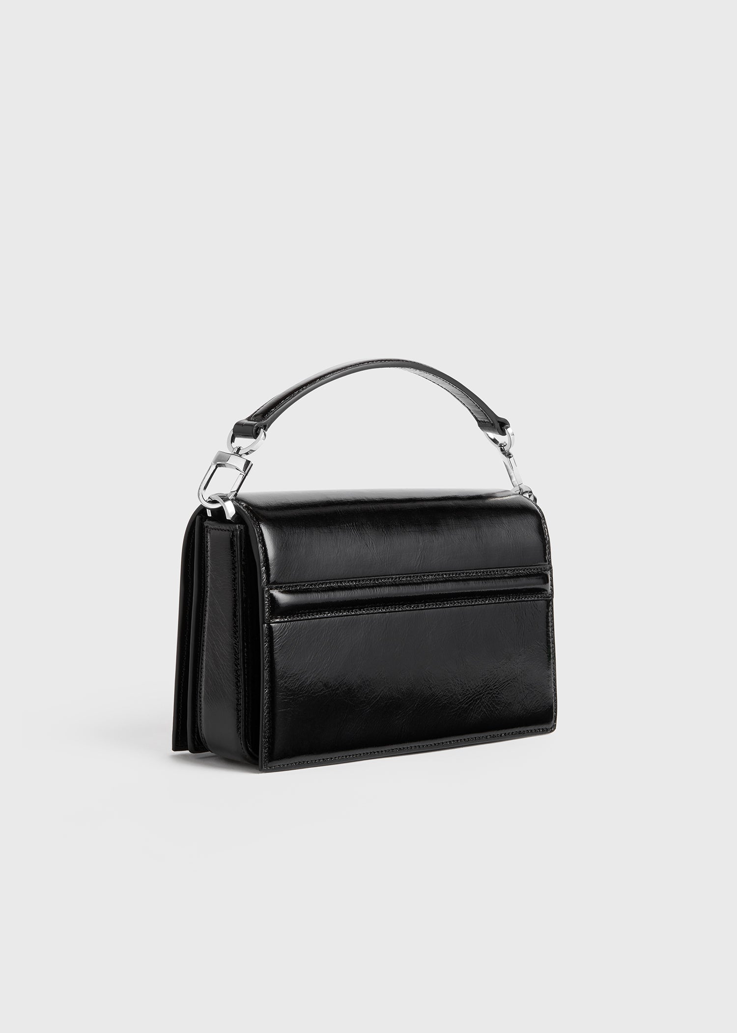 Mini T-flap naplack bag black