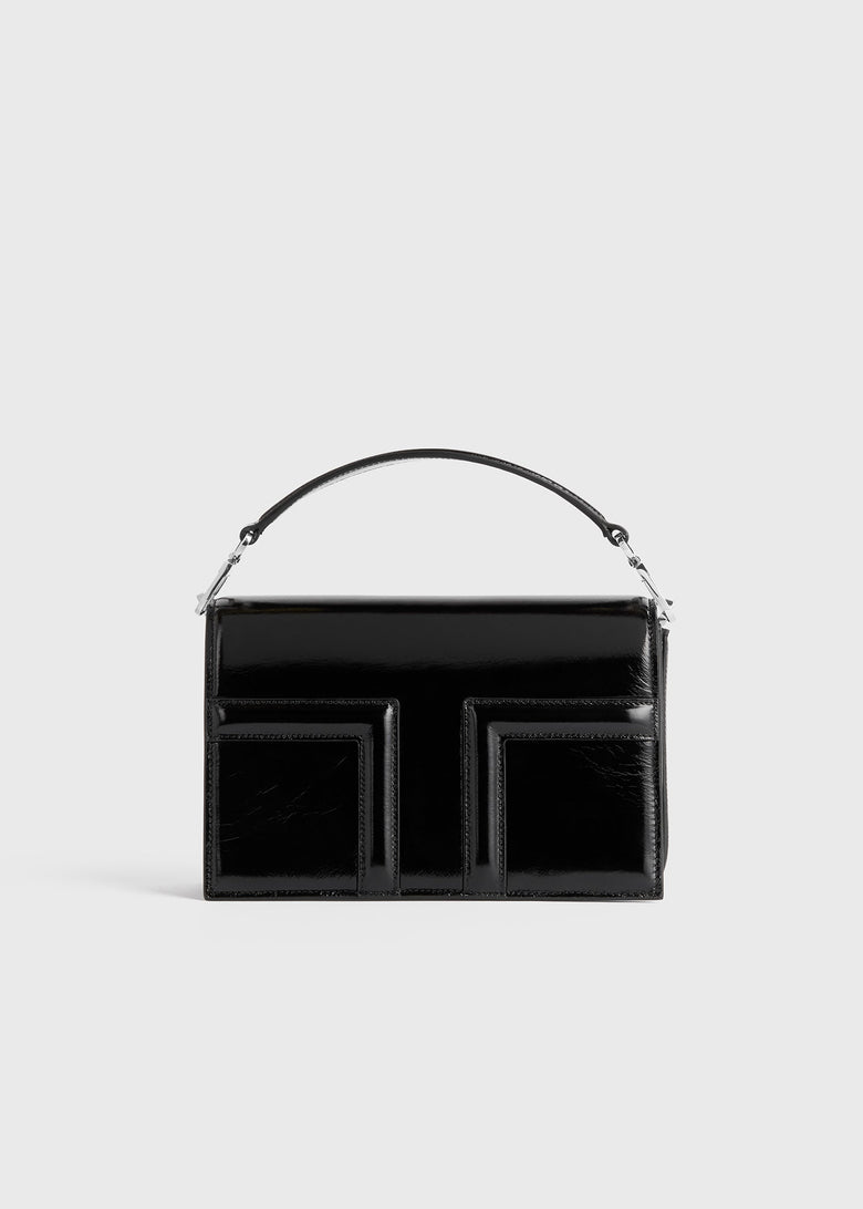 Mini T-Flap naplack-leather bag black