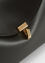 T-lock leather clutch bark