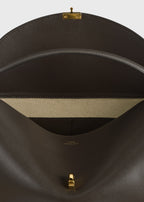 T-lock leather top handle bark