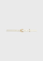 Thin patent belt bleached sand