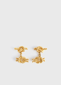 Rope knot cufflinks gold