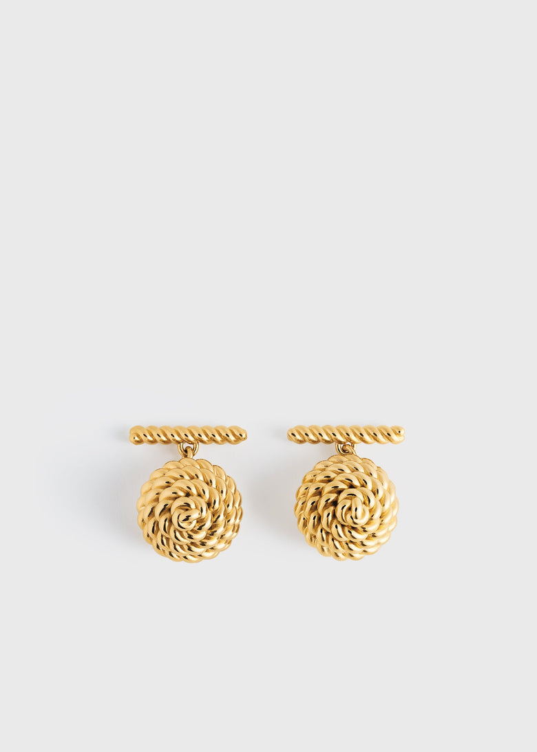 Rope cufflinks gold