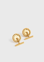 Rope cufflinks gold